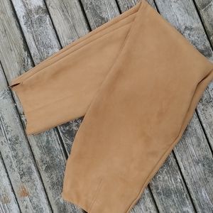 Vegan suede leather pants